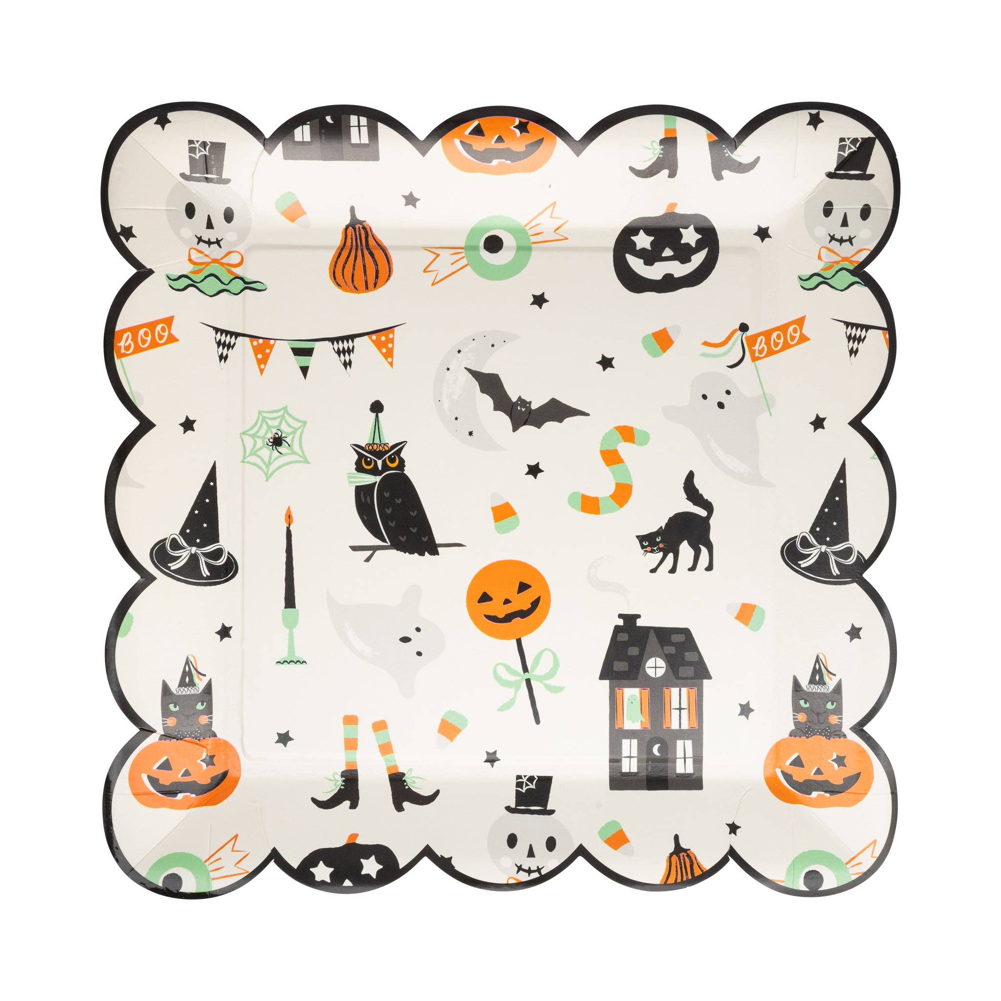 Tricks & Treats Scatter Paper Plate - 8 PK