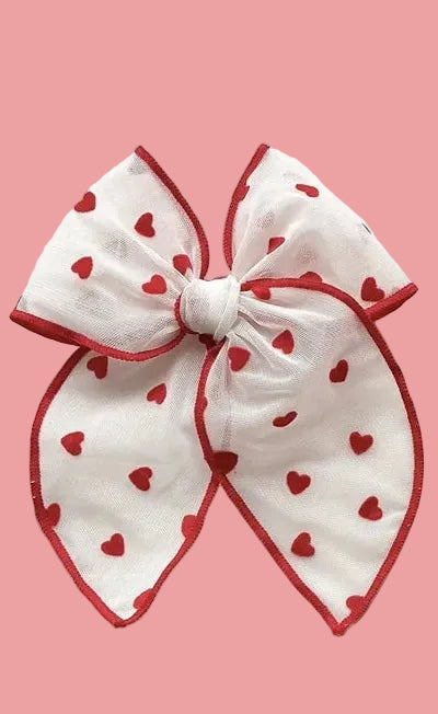 Tulle Hair Bow - Love Bug