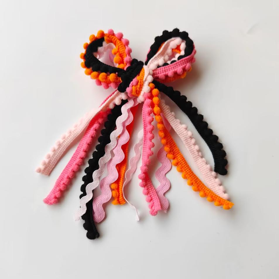 Textured Hair Bow - Pumpkin Patch Princess