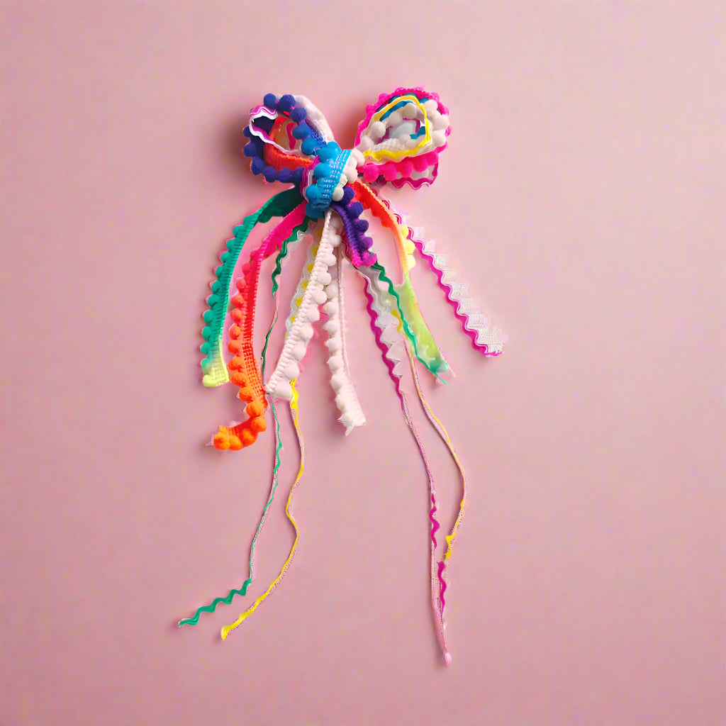 Textured Hair Bow - Candyland