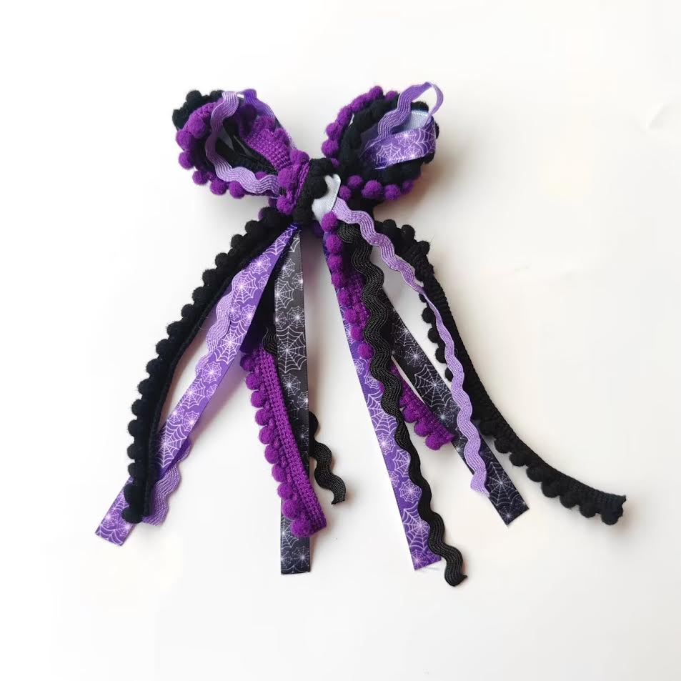 Textured Hair Bow - Wicked Webs