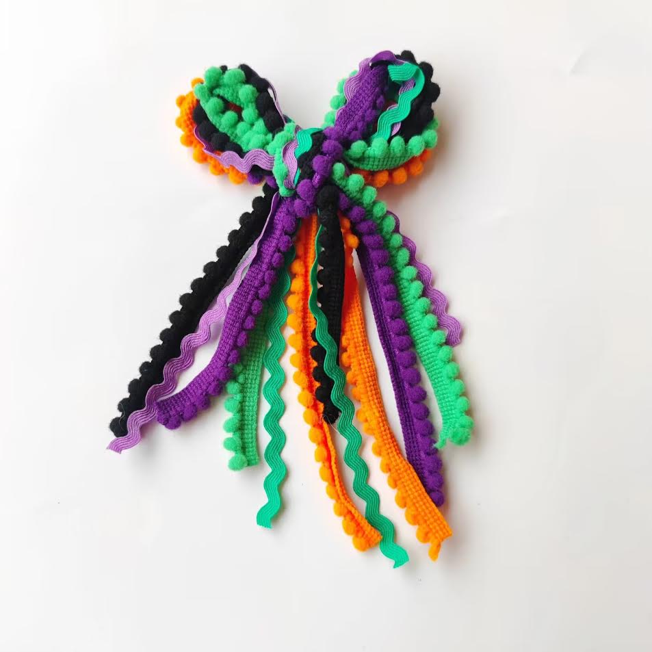 Textured Hair Bow - Witch's Brew