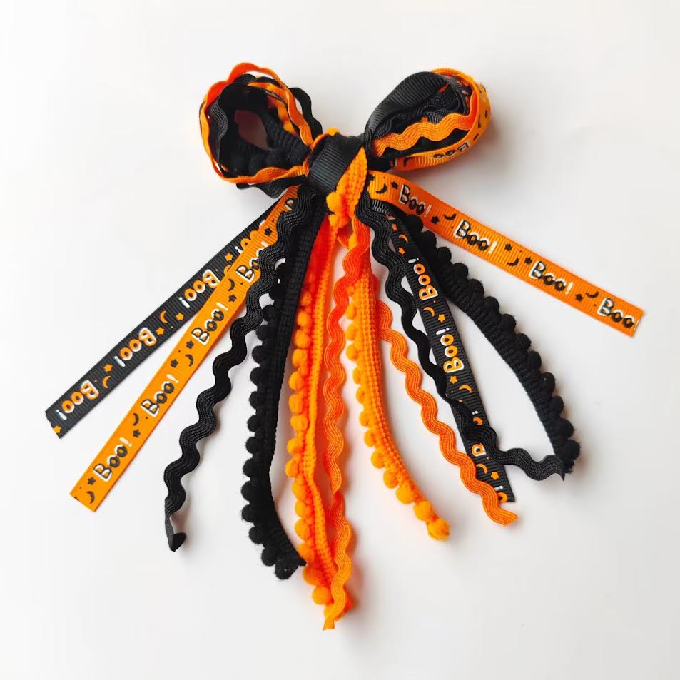 Textured Hair Bow - Boo Crew
