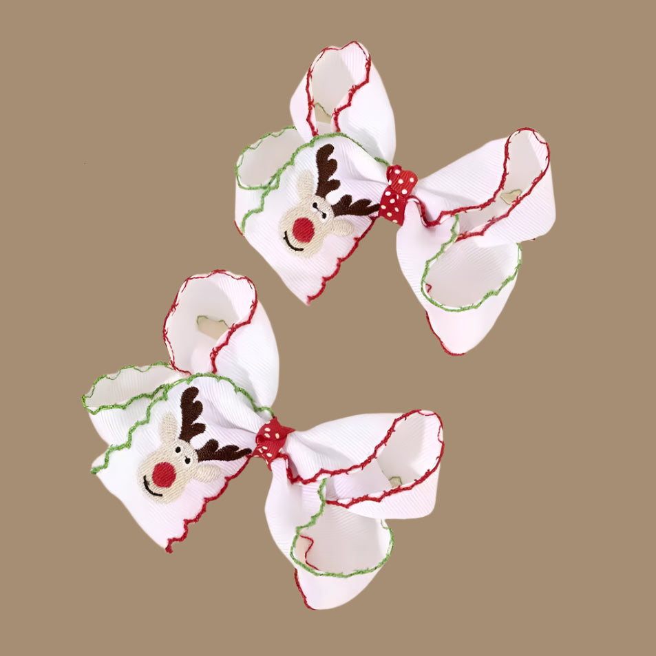 Rudolph's Ribbons Hair Bow Set