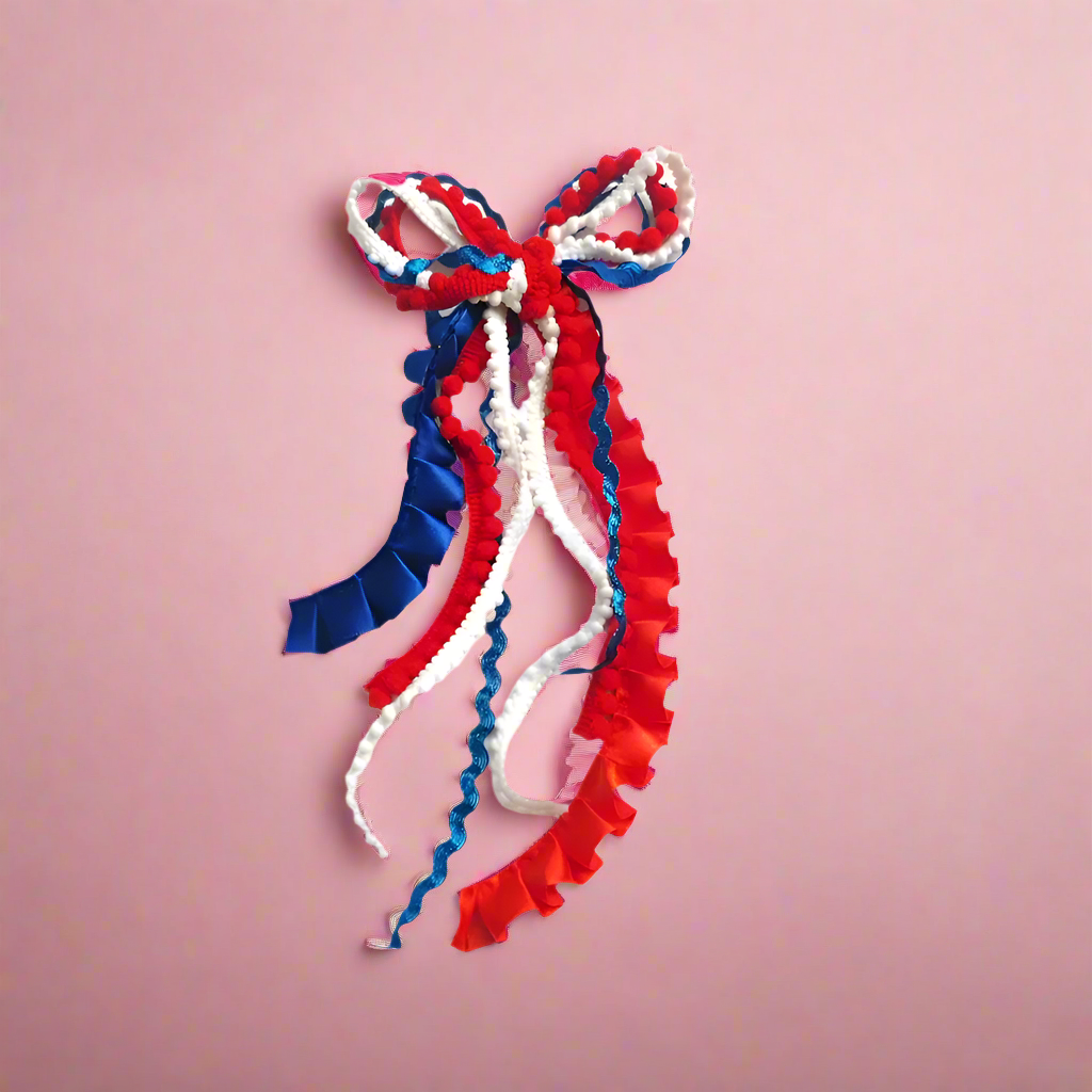 Textured Hair Bow - Let Freedom Ring