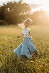 Denim Maxi Skirt - Breezy Baby Blue (Pre-Order)
