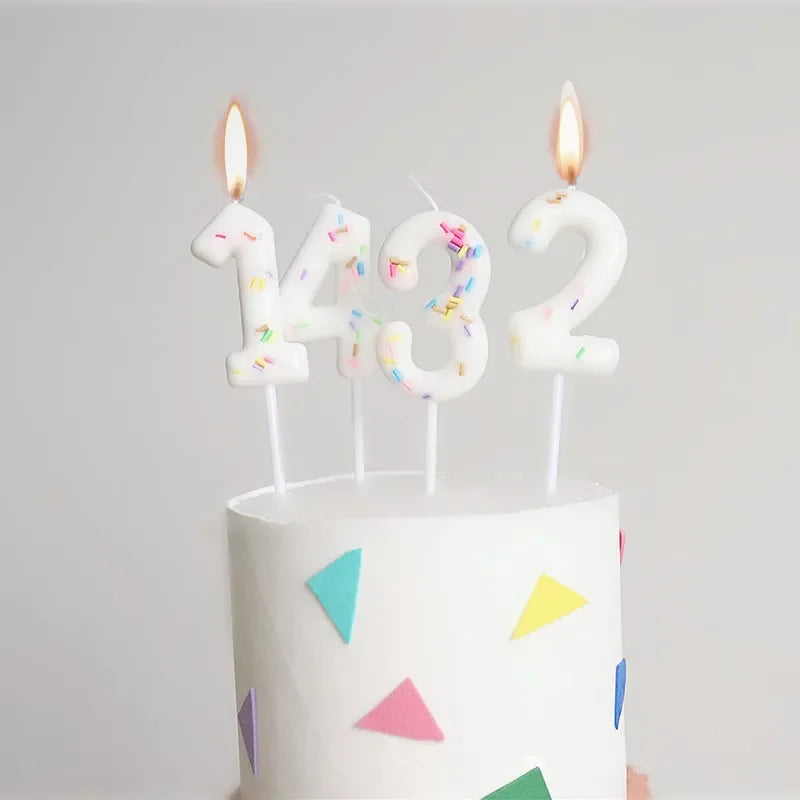 Sprinkle Number Birthday Candle