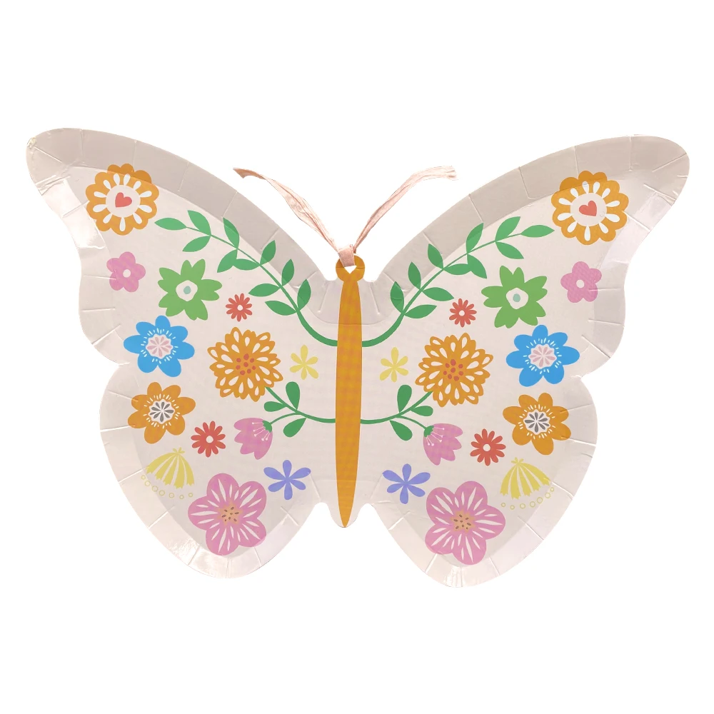 Butterfly Pink Plates - 8 PK