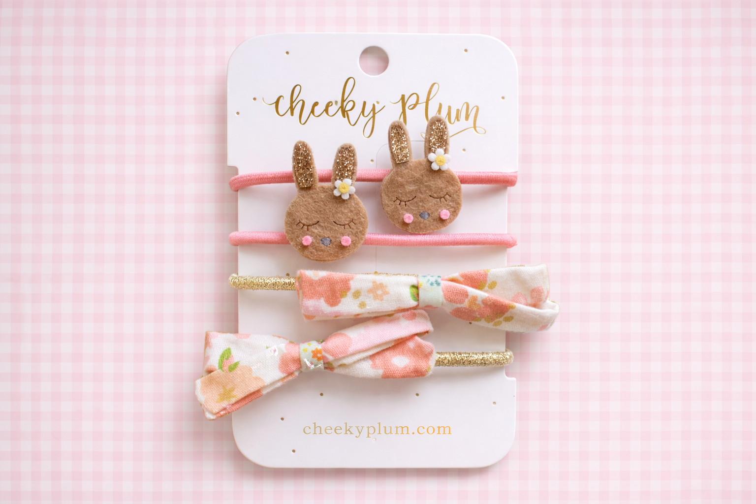 Floral Bunny Ponytail Holders