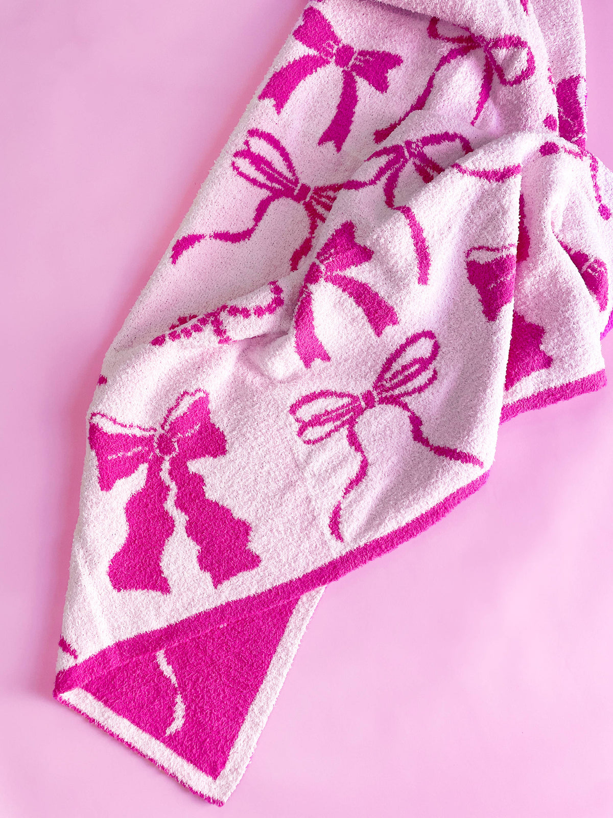 Bow Throw Rug Cozy Pink Bow Luxury Throw Blanket – Cheeky Plum