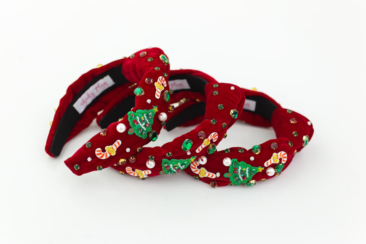 Beaded Headband - Crimson Twinkle