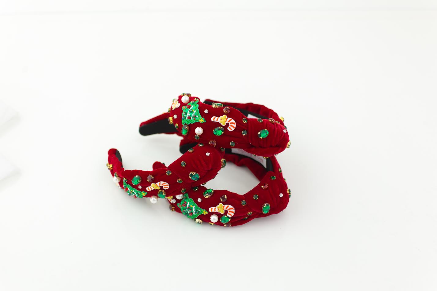 Beaded Headband - Crimson Twinkle