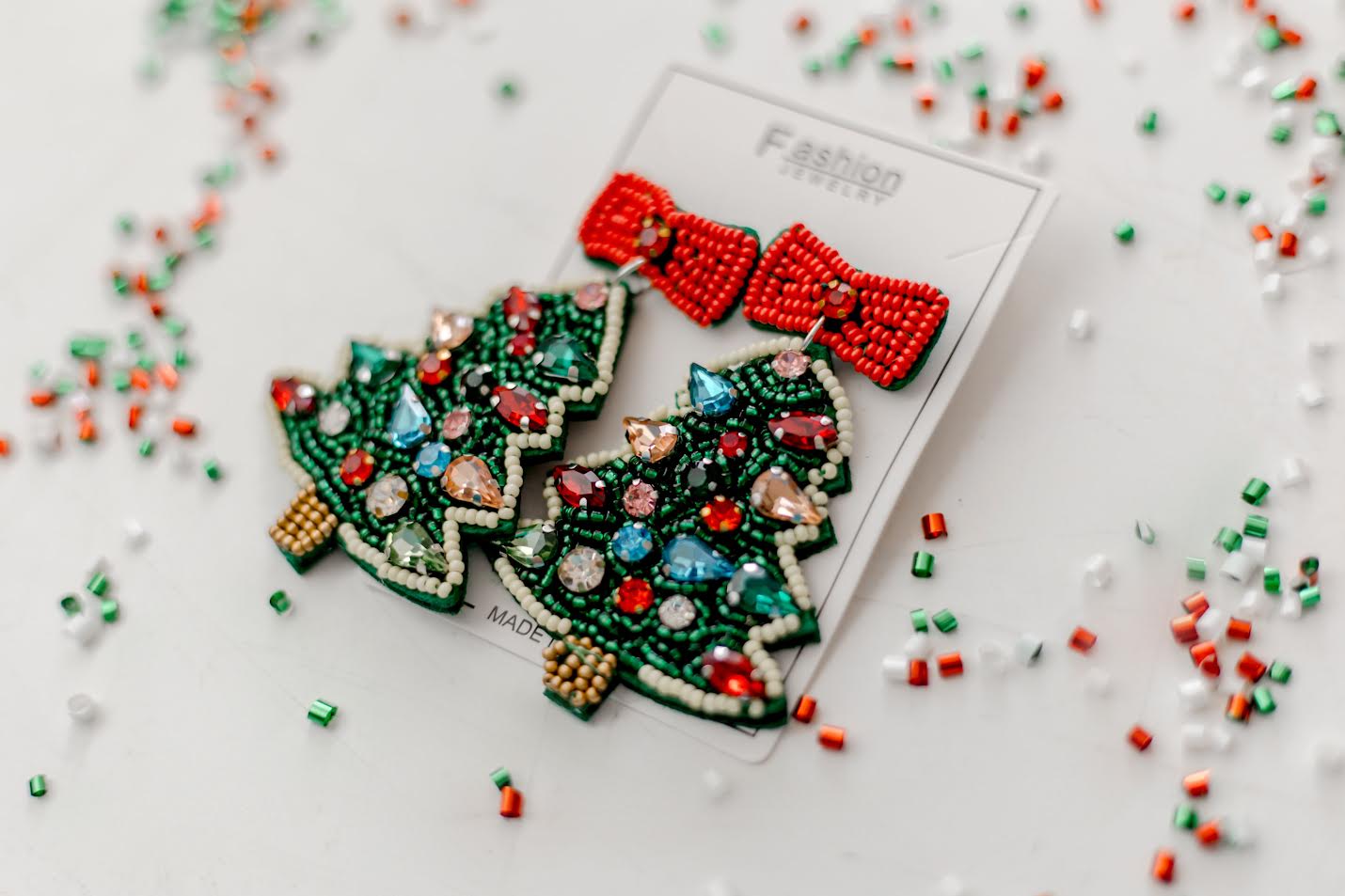 Beaded Earrings - Holiday Sparkle