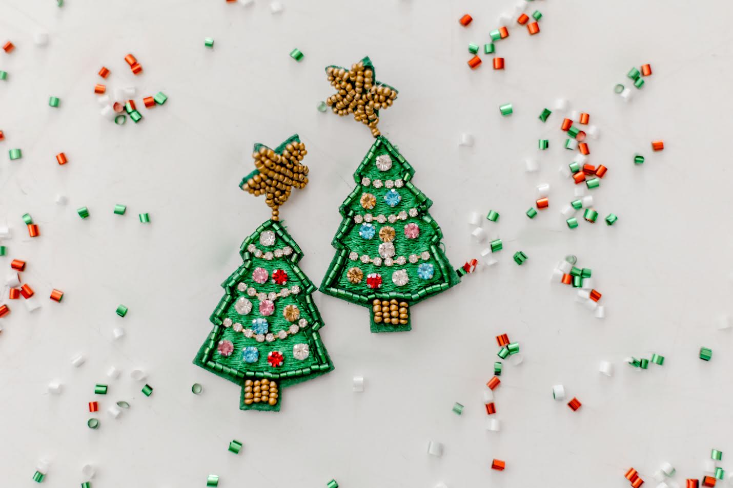 Beaded Earrings - Christmas Cheer