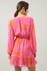 Women's Sugarlips Balloon Sleeve Dress | Lava Flow