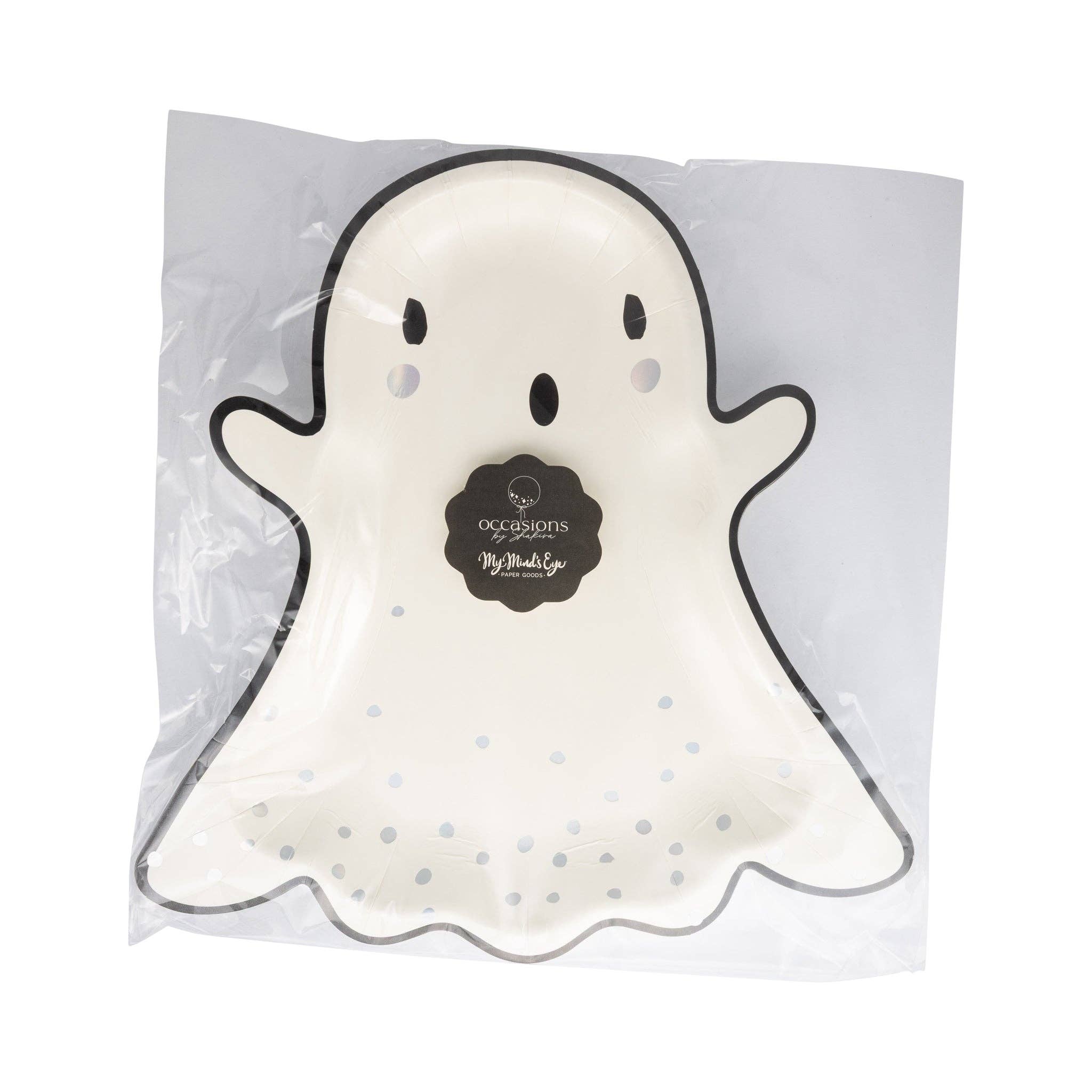 Boo Ghost Shaped Paper Plate - 8 PK