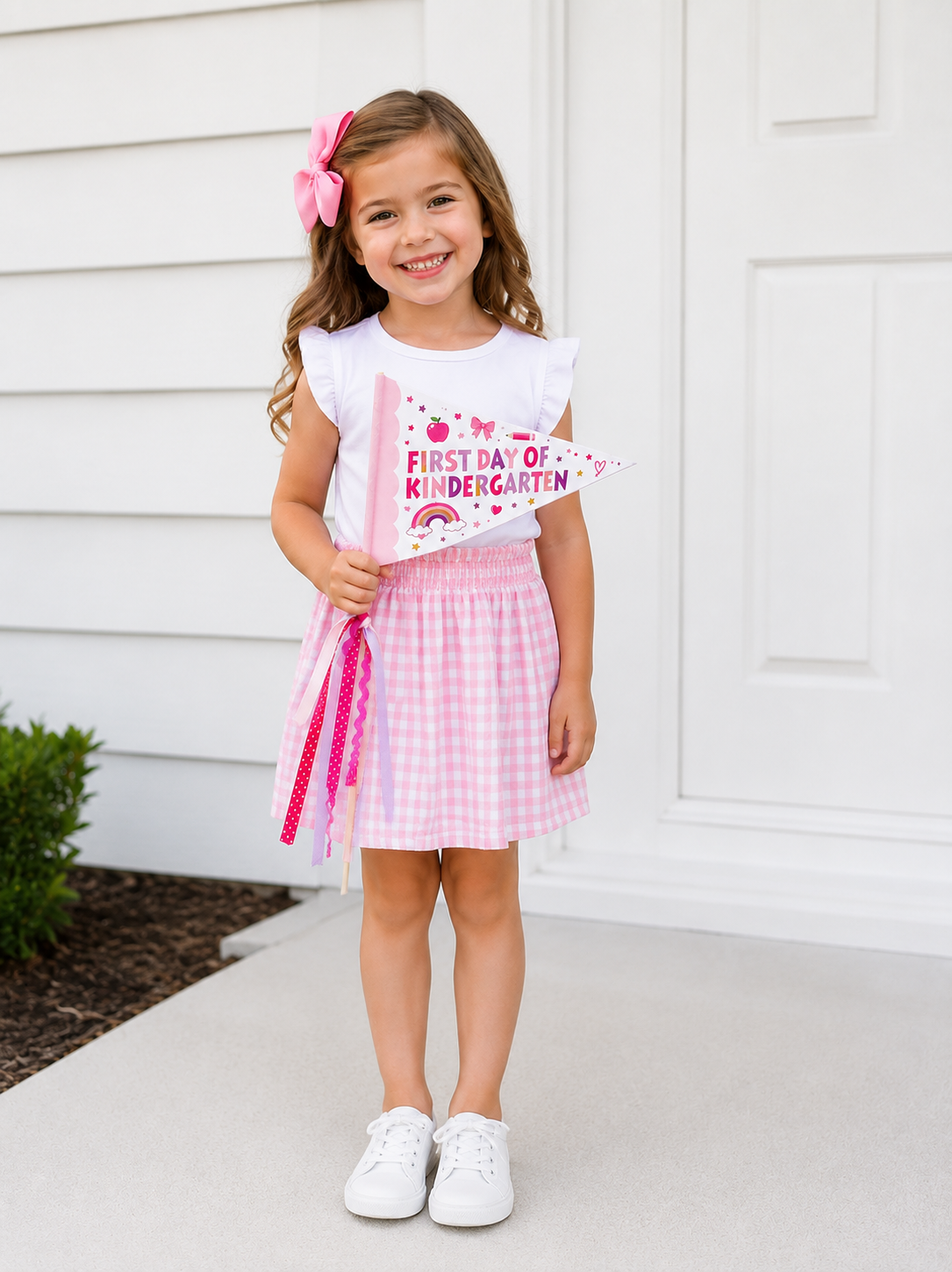 Fist Day of Kindergarten Pennant Flag