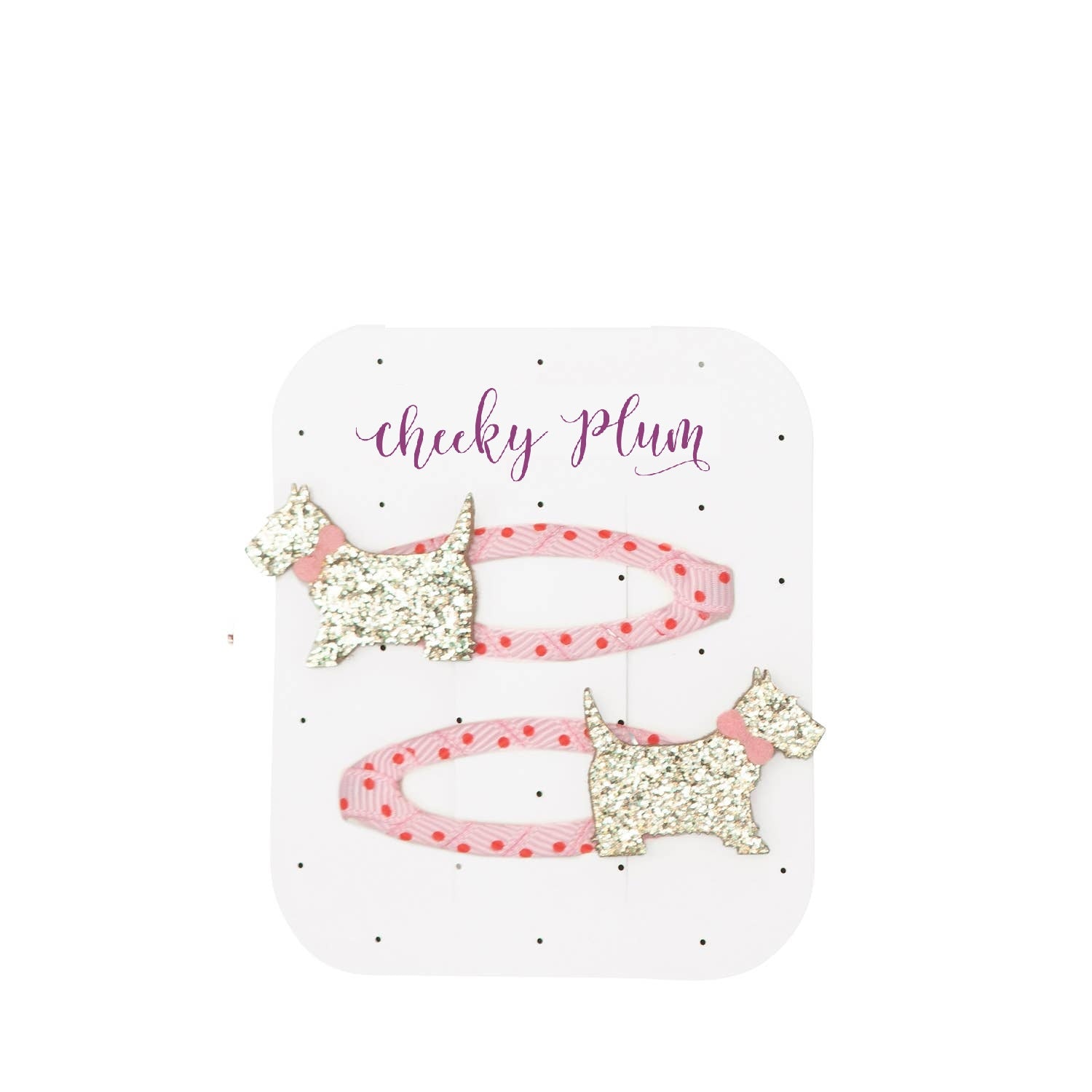 Spotty Scottie Dog Clips