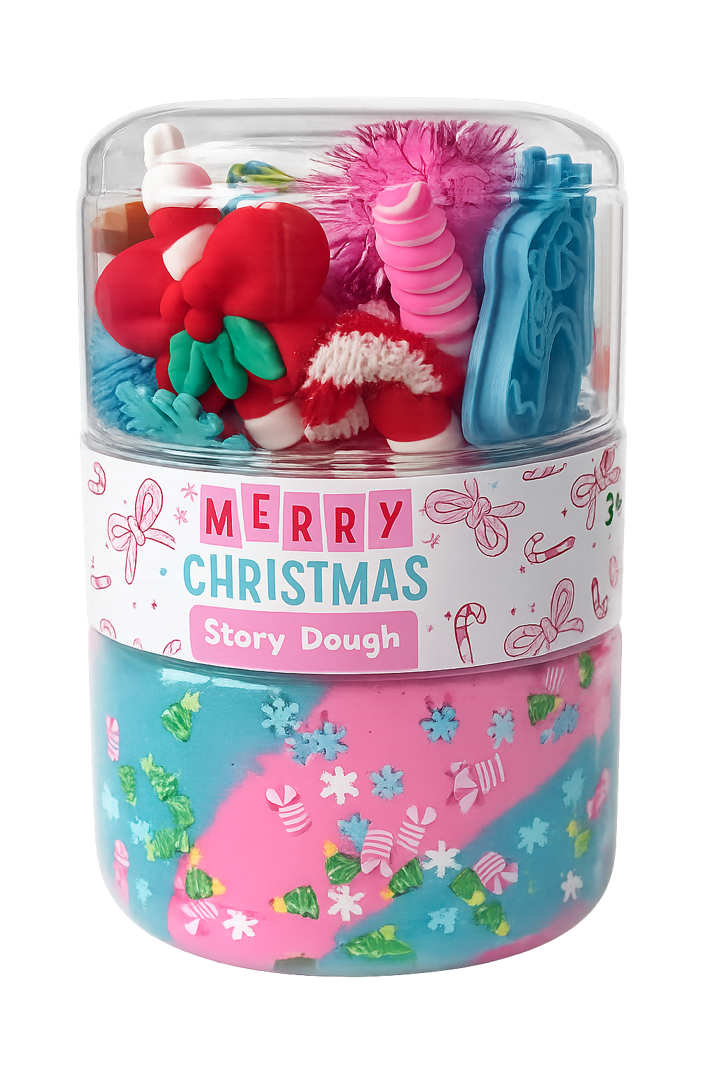 Candy Land Christmas Dough Jar