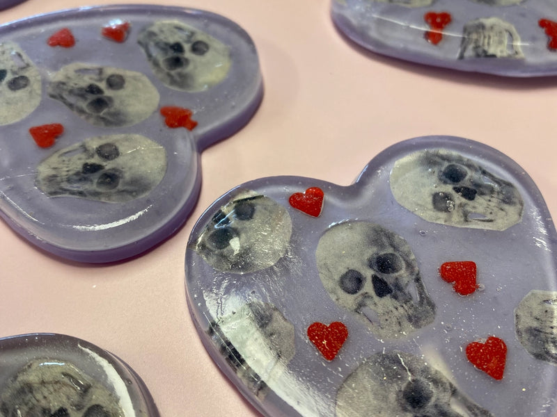 Pastel Goth Love Skull Lollipops