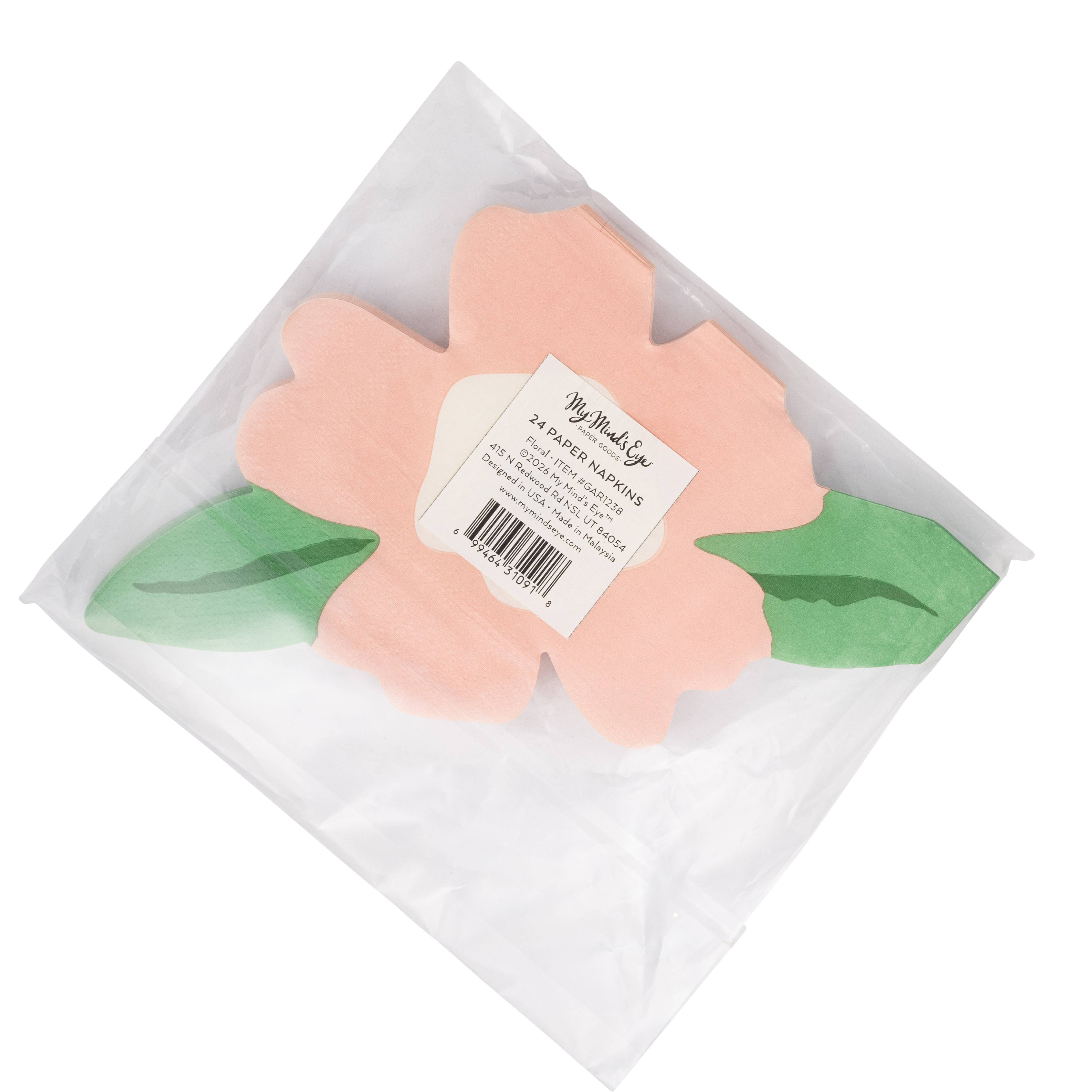 Floral Shaped Napkin - 24 PK