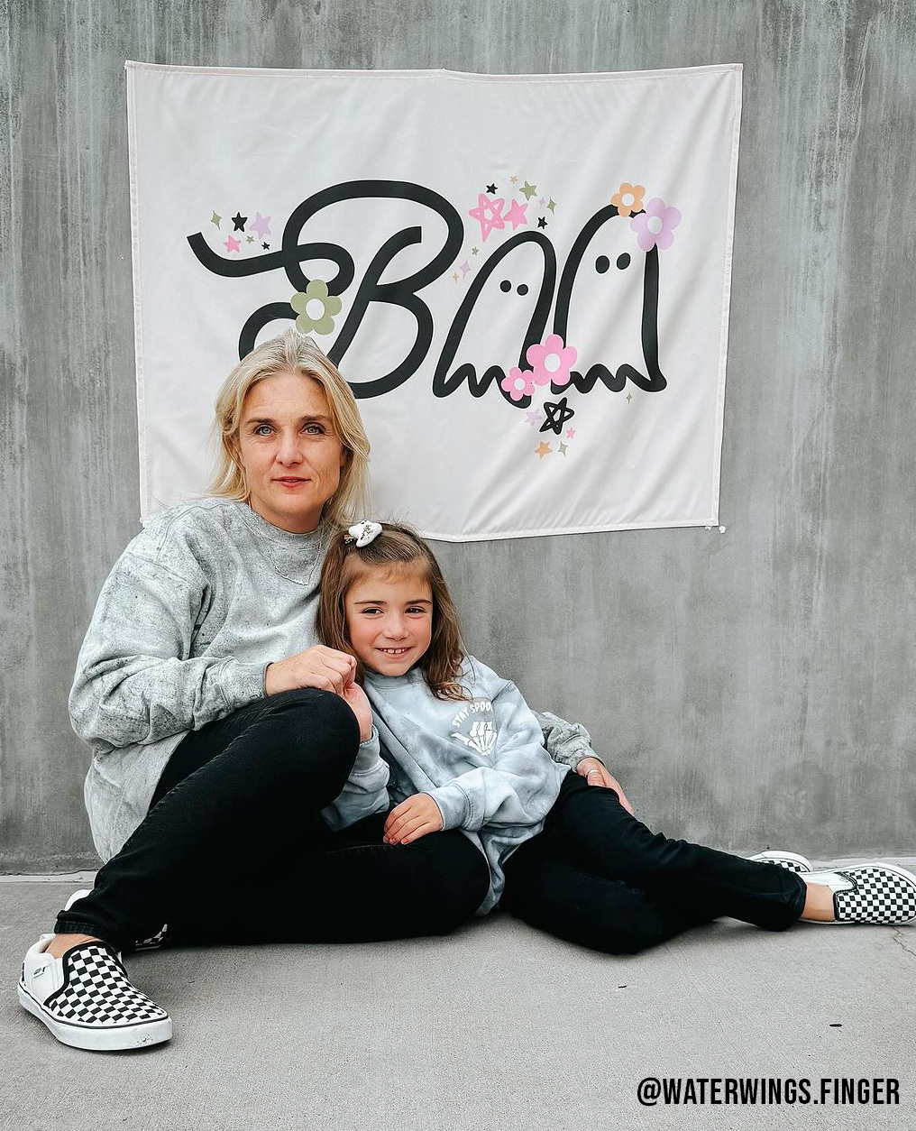 Boho Floral Boo Banner 36 X 26"