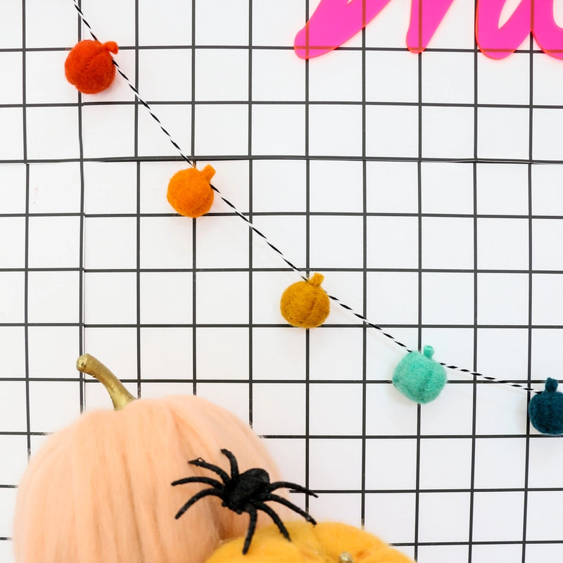 Rainbow Pumpkins Halloween Felt Garland