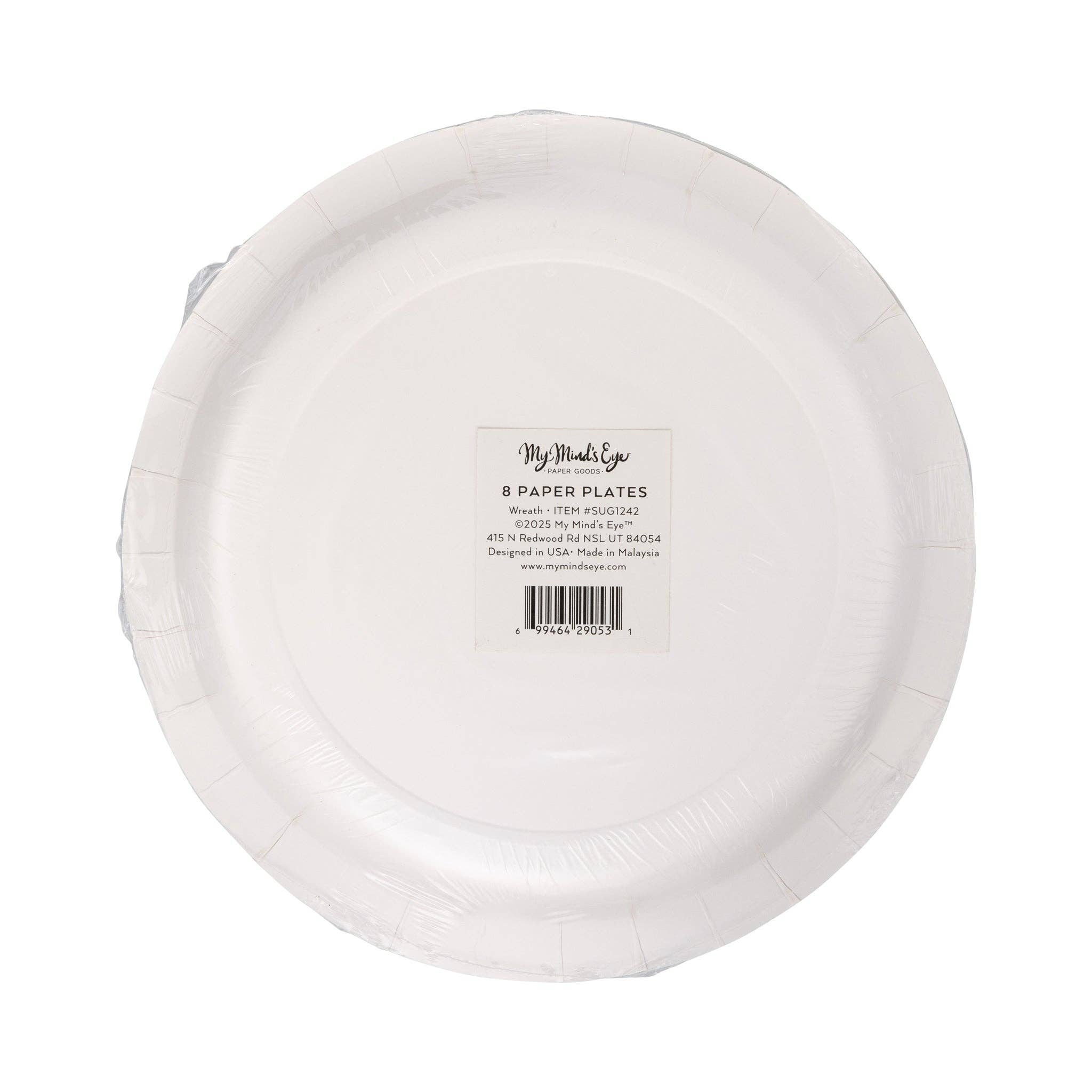 Wreath Plate - 8 PK