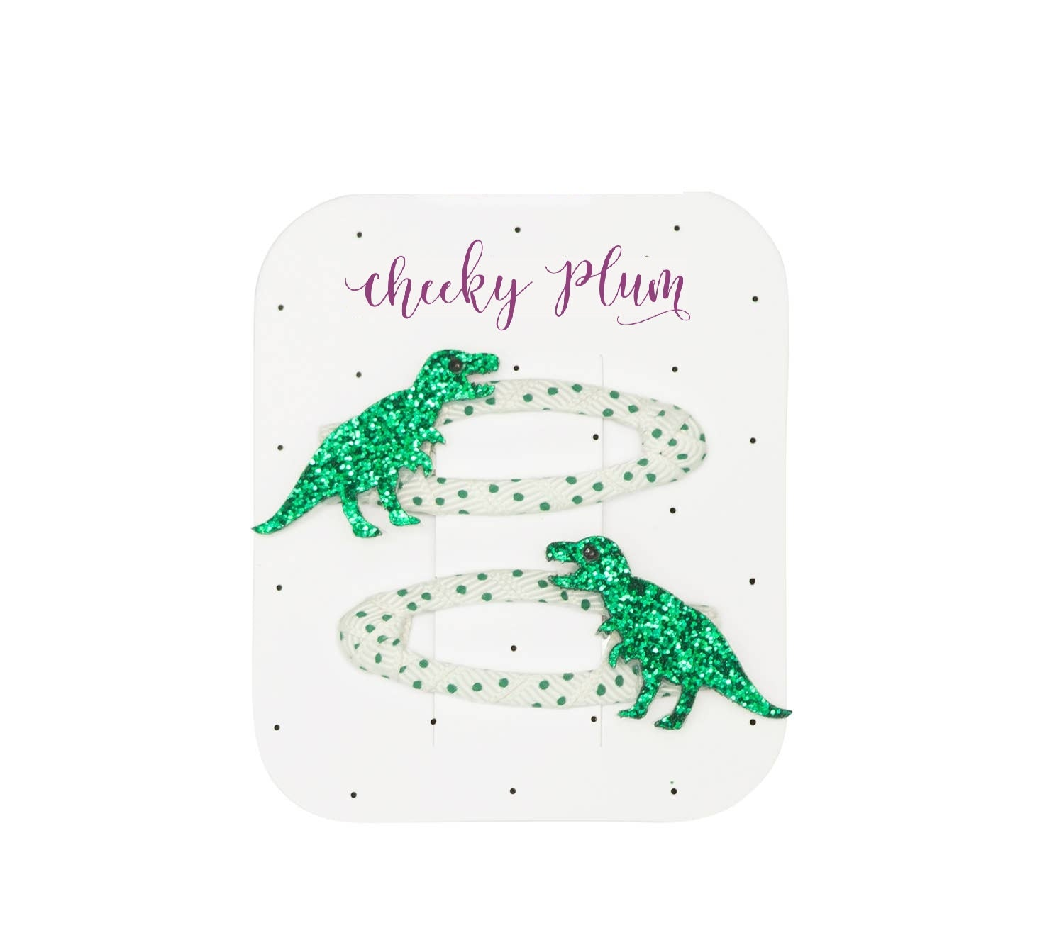 Spotty T-Rex Clips