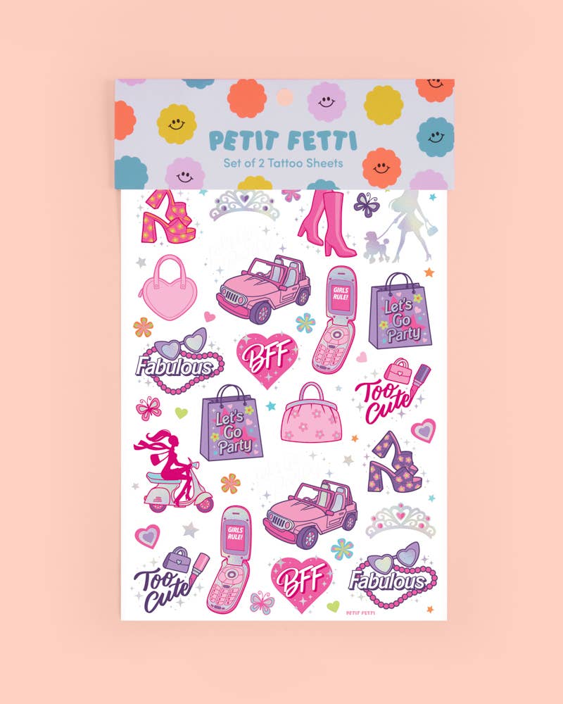 Kids Barbie Temporary Tattoos