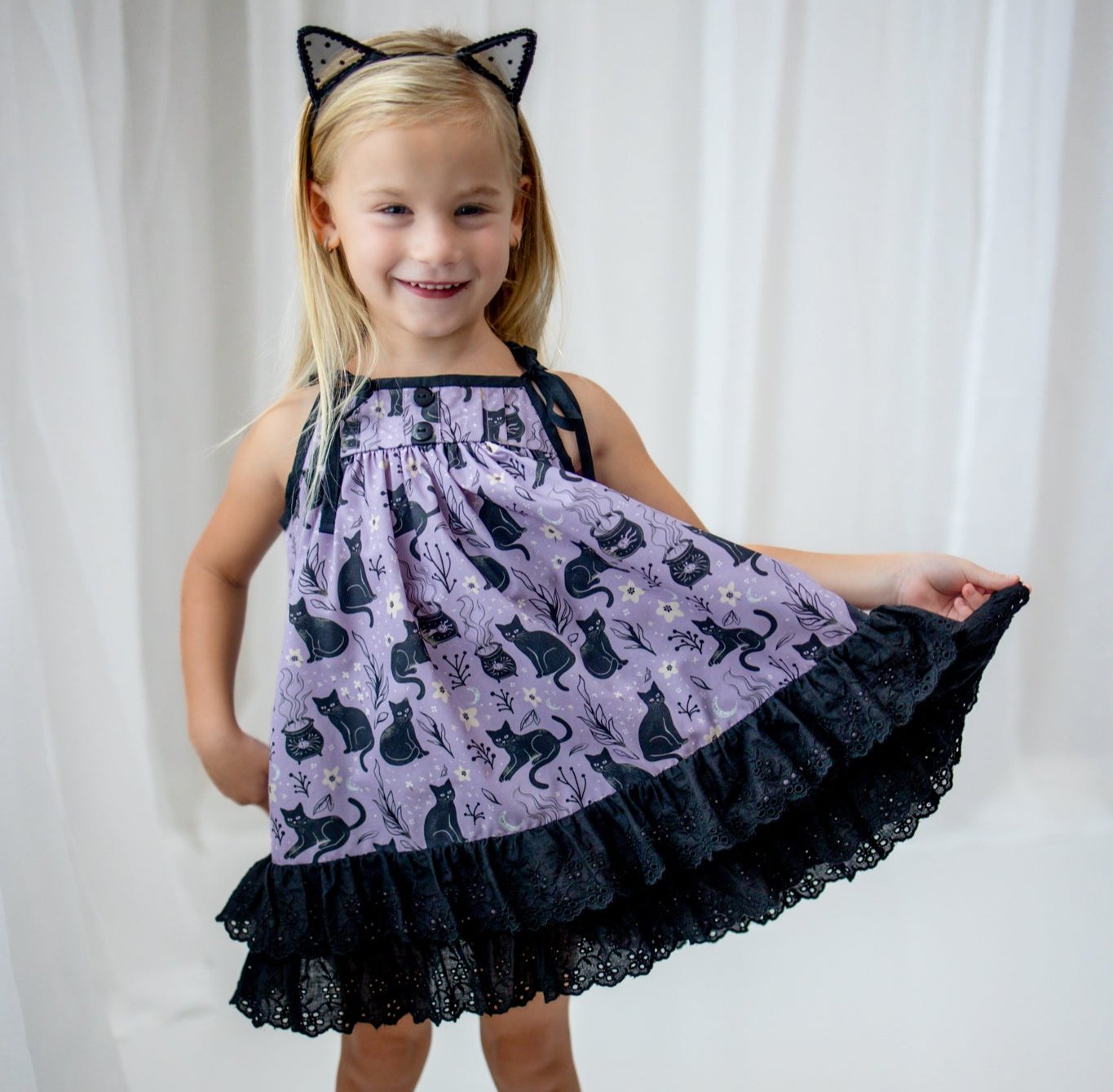 Sadie Dress - Mystic Meow