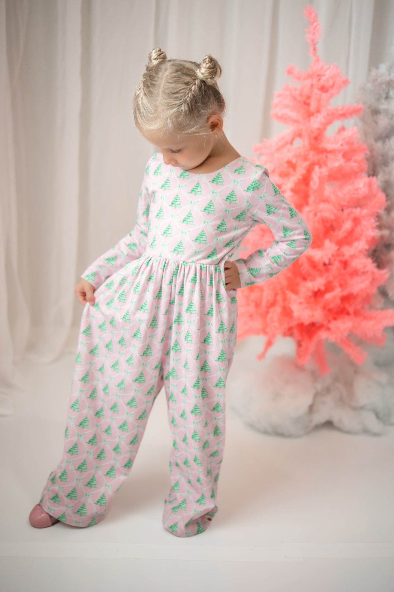 Ivy Romper - Frosted Pink Pines