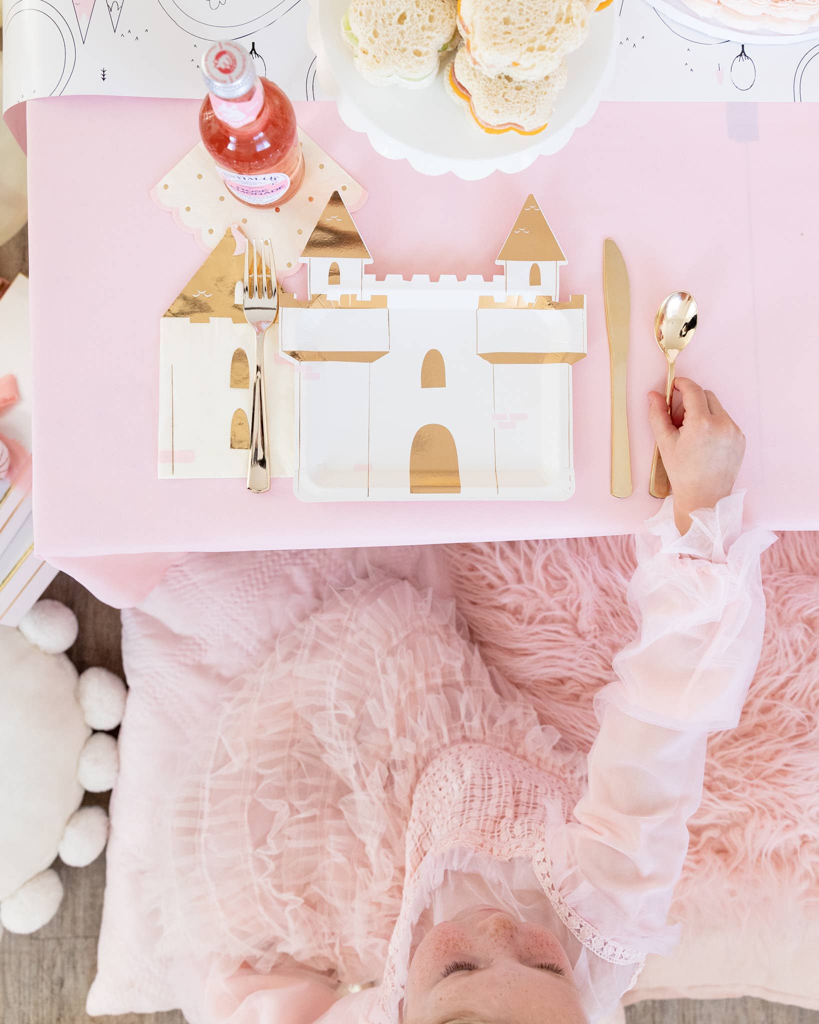 Princess Castle Shaped Napkin - 18 PK