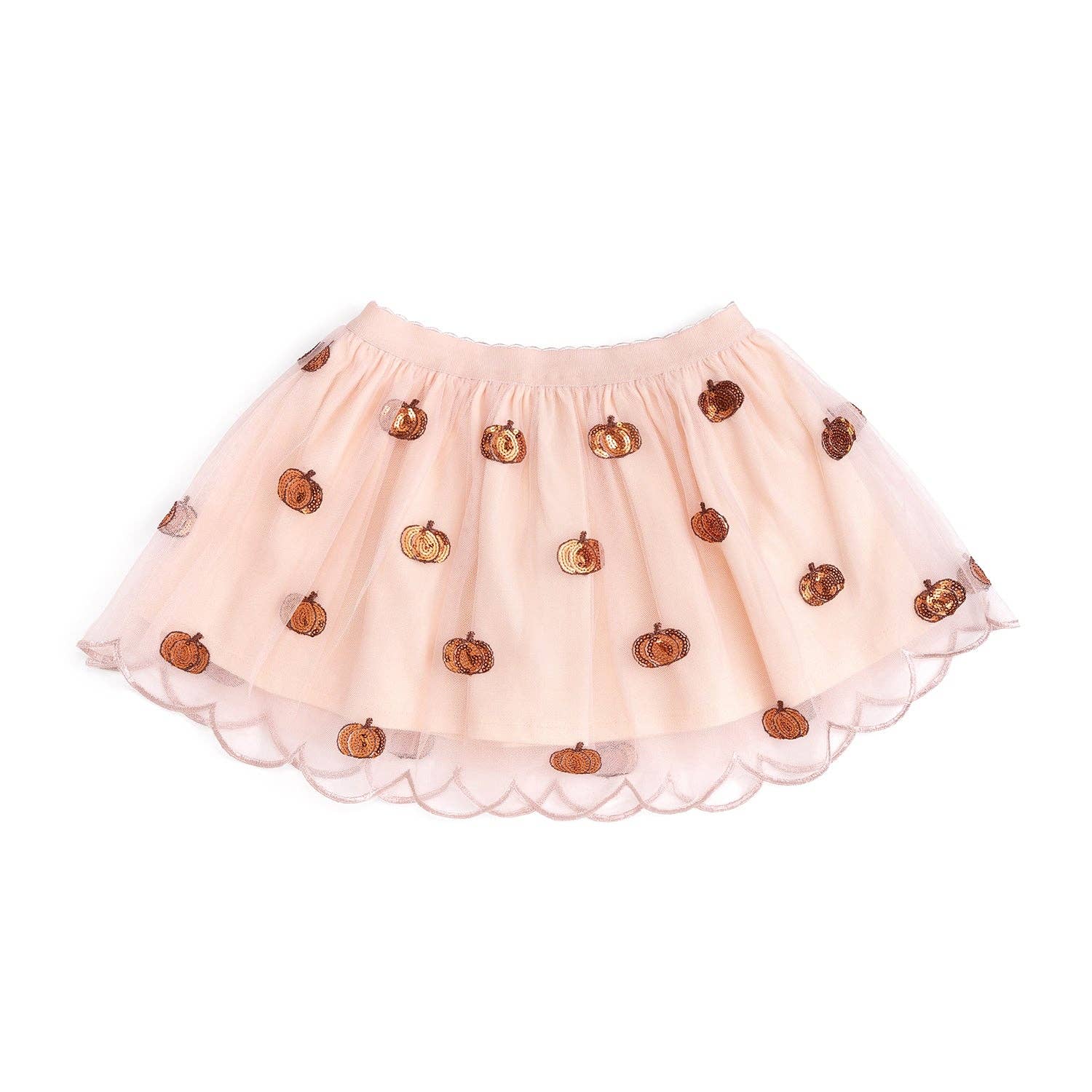 Sweet Wink Pumpkin Sequin Scallop Tutu