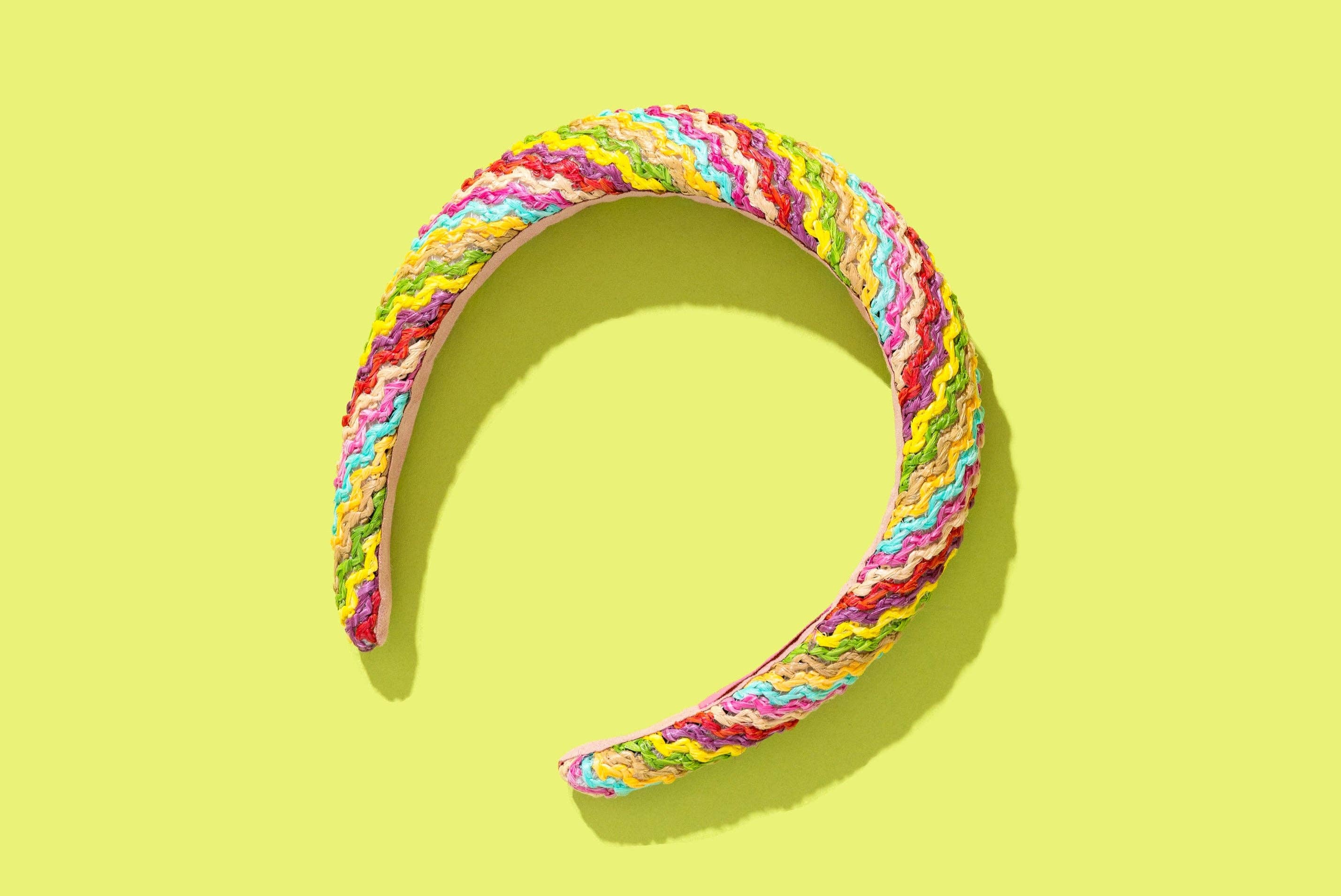 Padded Headband - Rattan - Colorful Waves