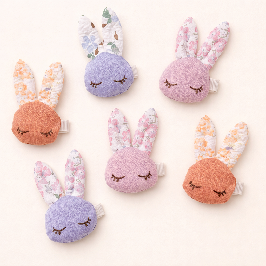 Fairy Meadow Bunnies Hair Clip Set - (Multiple Colors)