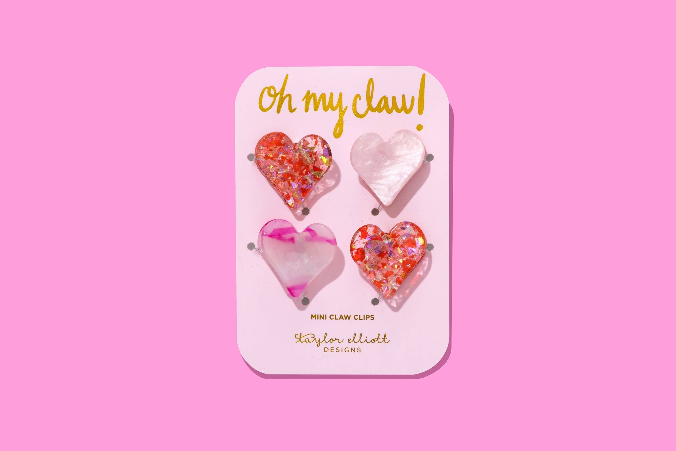 Confetti Heart Hair Clips Confetti Heart Hair Clips