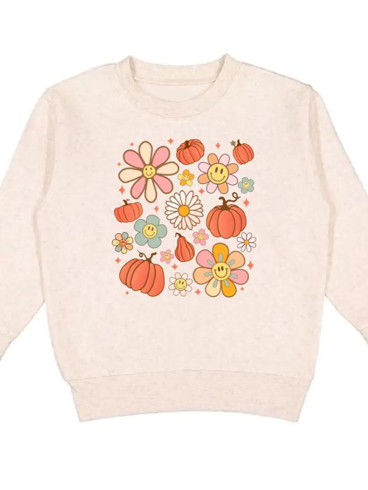 Sweet Wink Sweater - Pumpkin Daisy Doodle