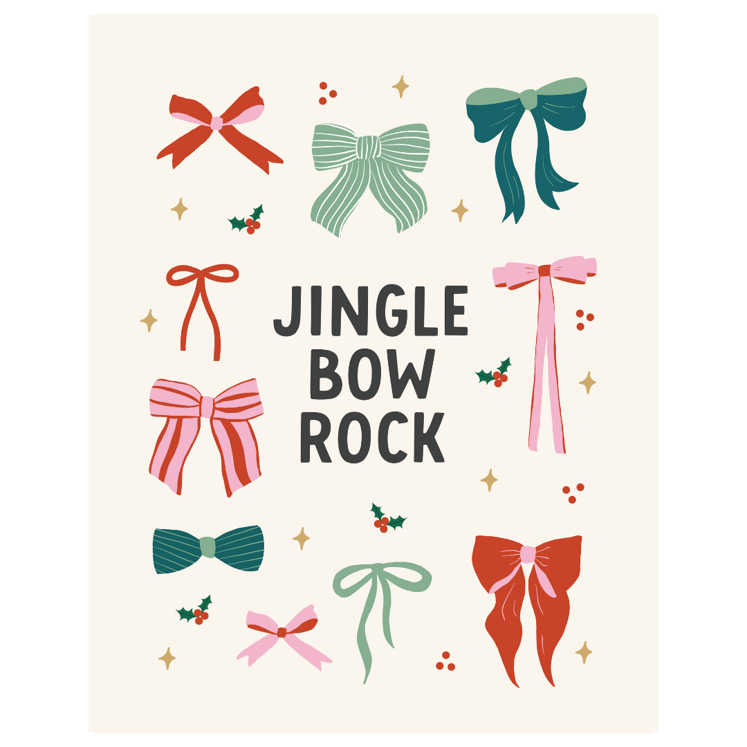 Jingle Bow Rock Banner - 36x26"