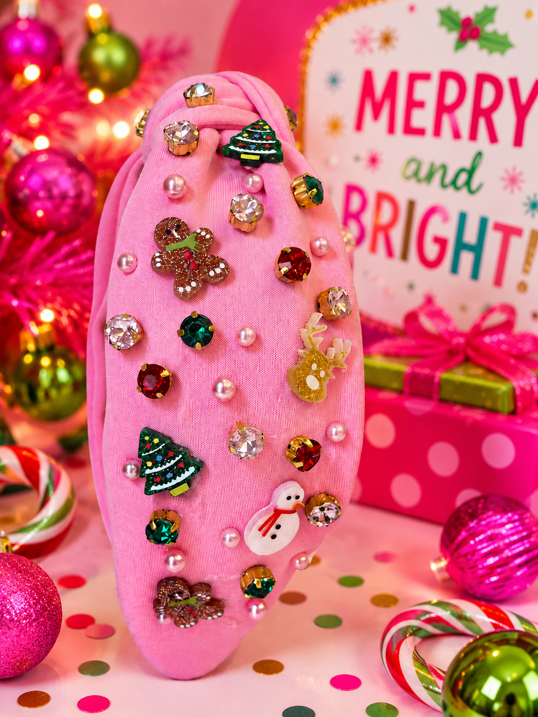 Beaded Headband - Christmas Cutie