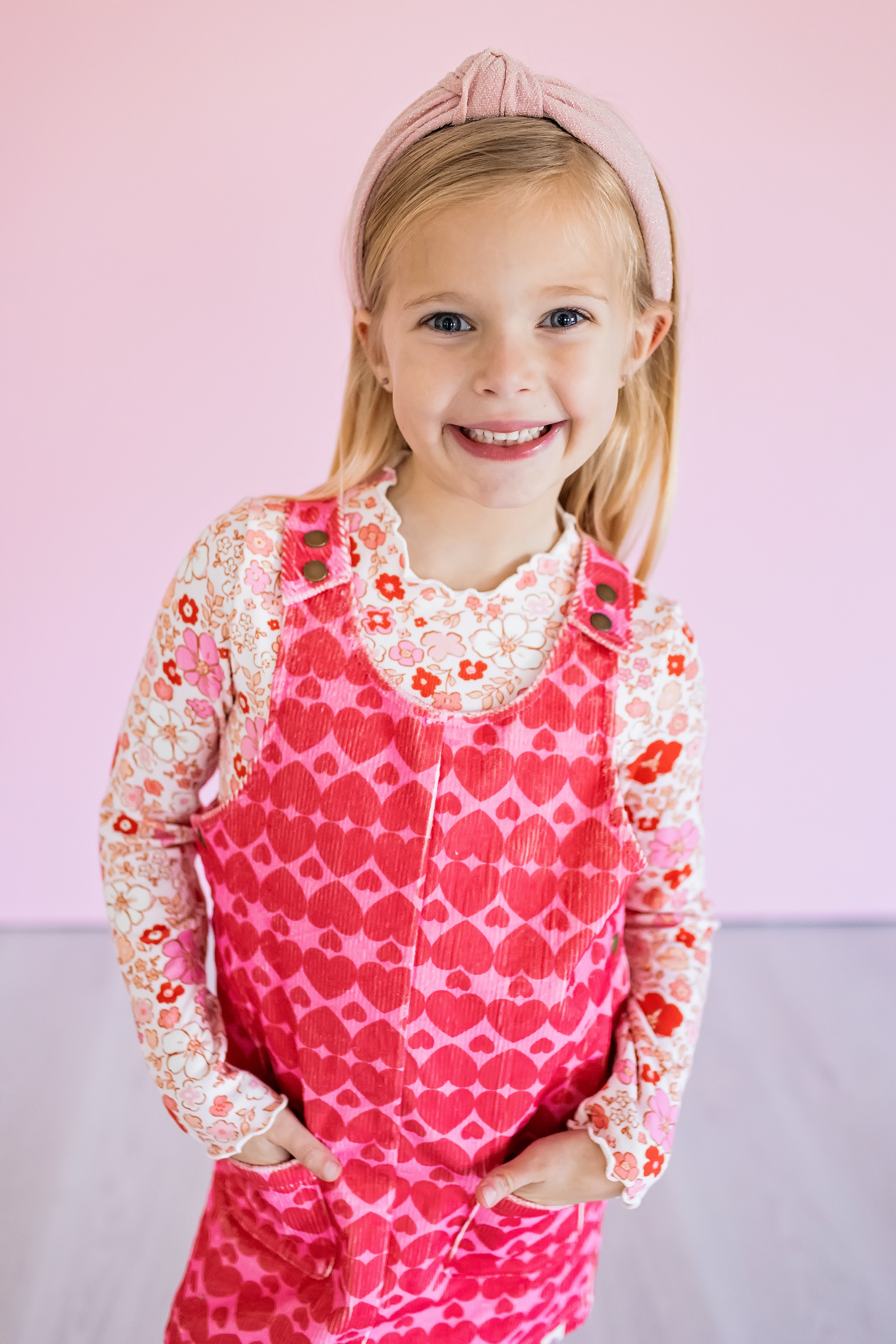 Parker Corduroy Jumper Set - Dreamy Hearts