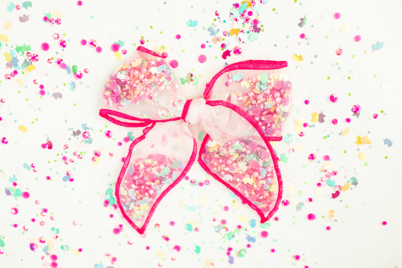 Mesh Shaker Bow - Pretty in Pink