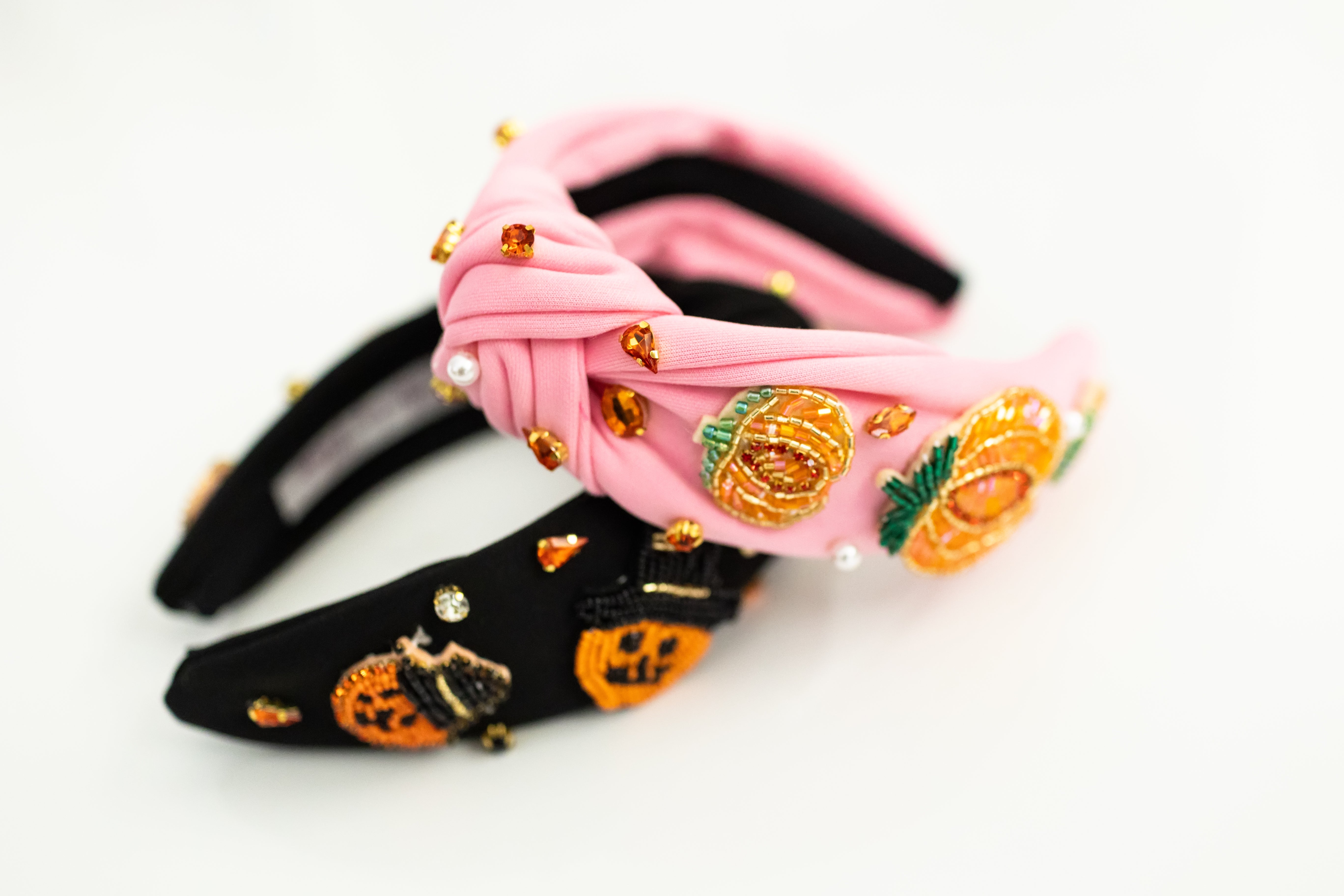 Beaded Headband - Pink-tastic Pumpkin