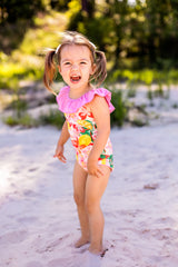 Matilda Jane One Piece Swimsuit | Luau Pink Hibiscus