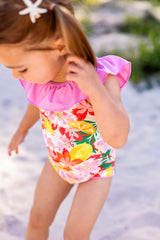 Matilda Jane One Piece Swimsuit | Luau Pink Hibiscus