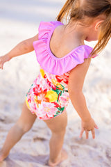 Matilda Jane One Piece Swimsuit | Luau Pink Hibiscus