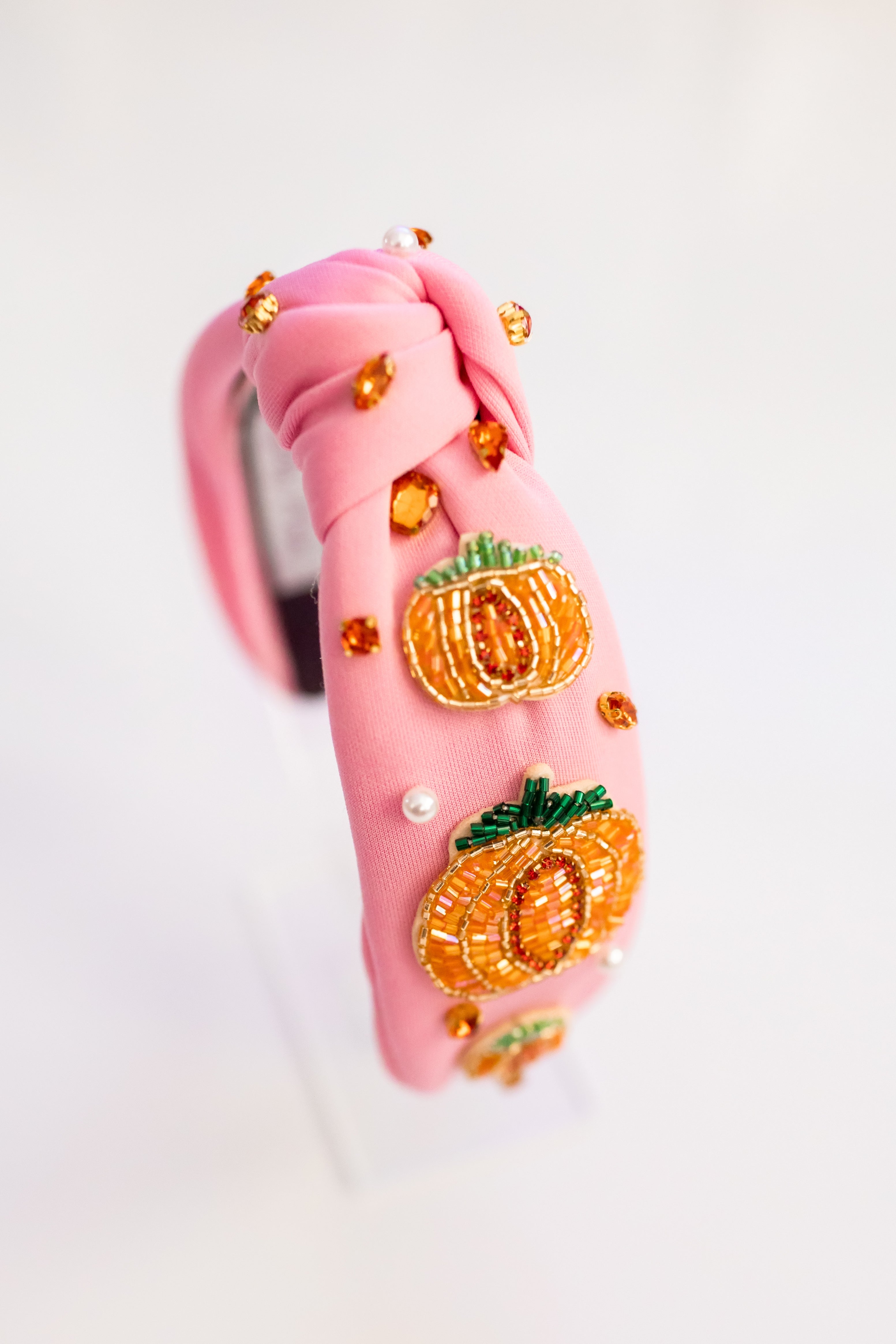 Beaded Headband - Pink-tastic Pumpkin