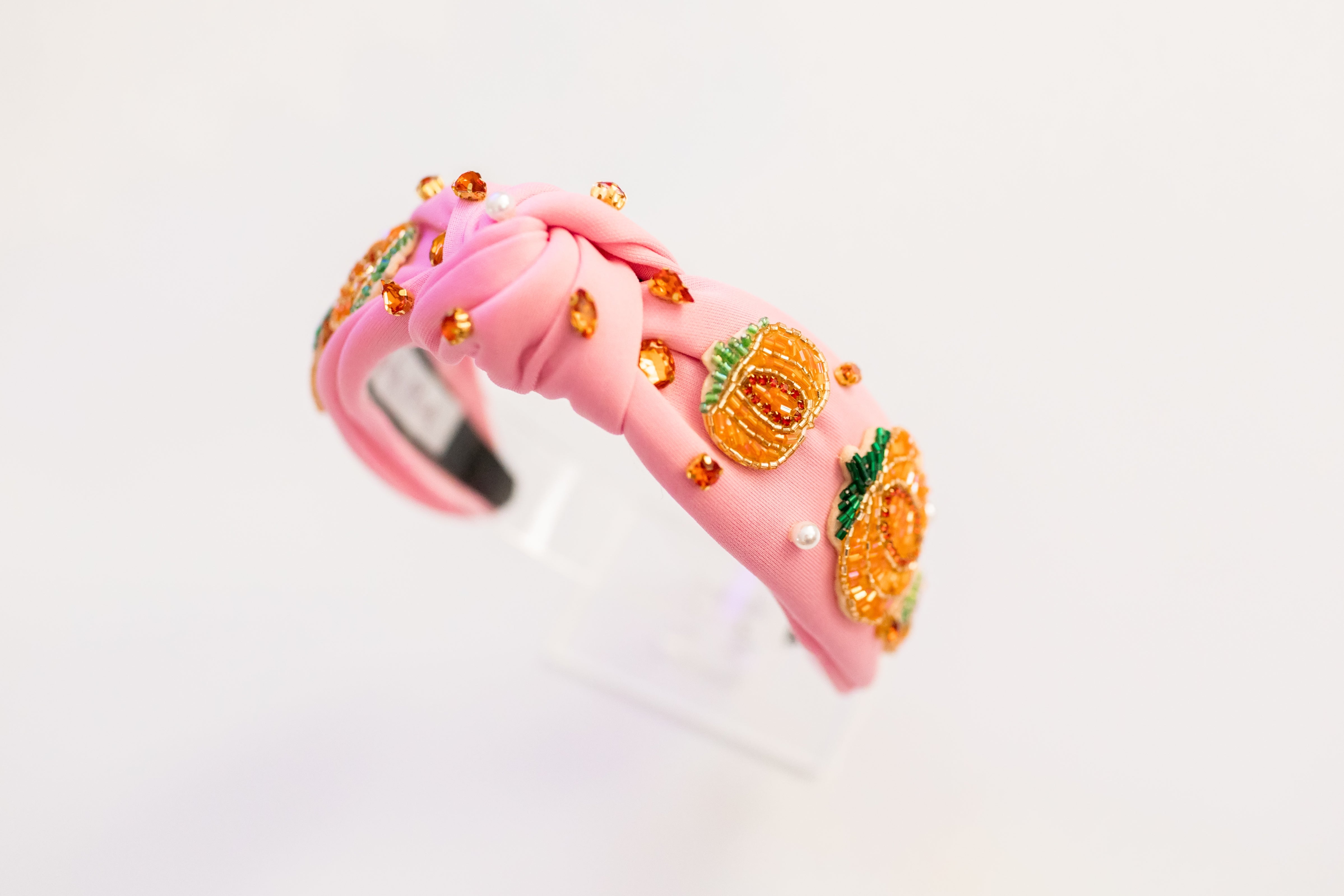 Beaded Headband - Pink-tastic Pumpkin