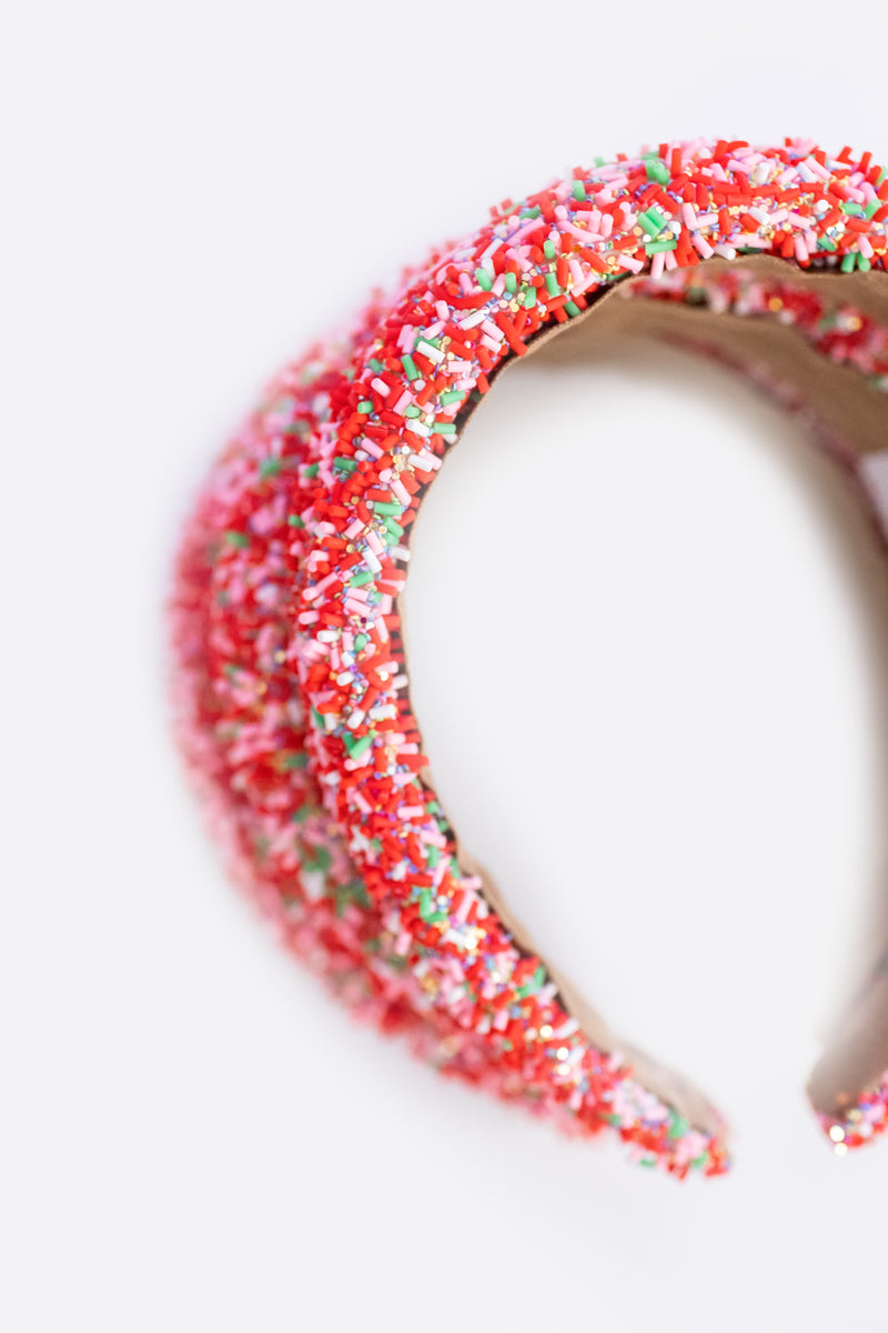 Beaded Headband - Christmas Confection