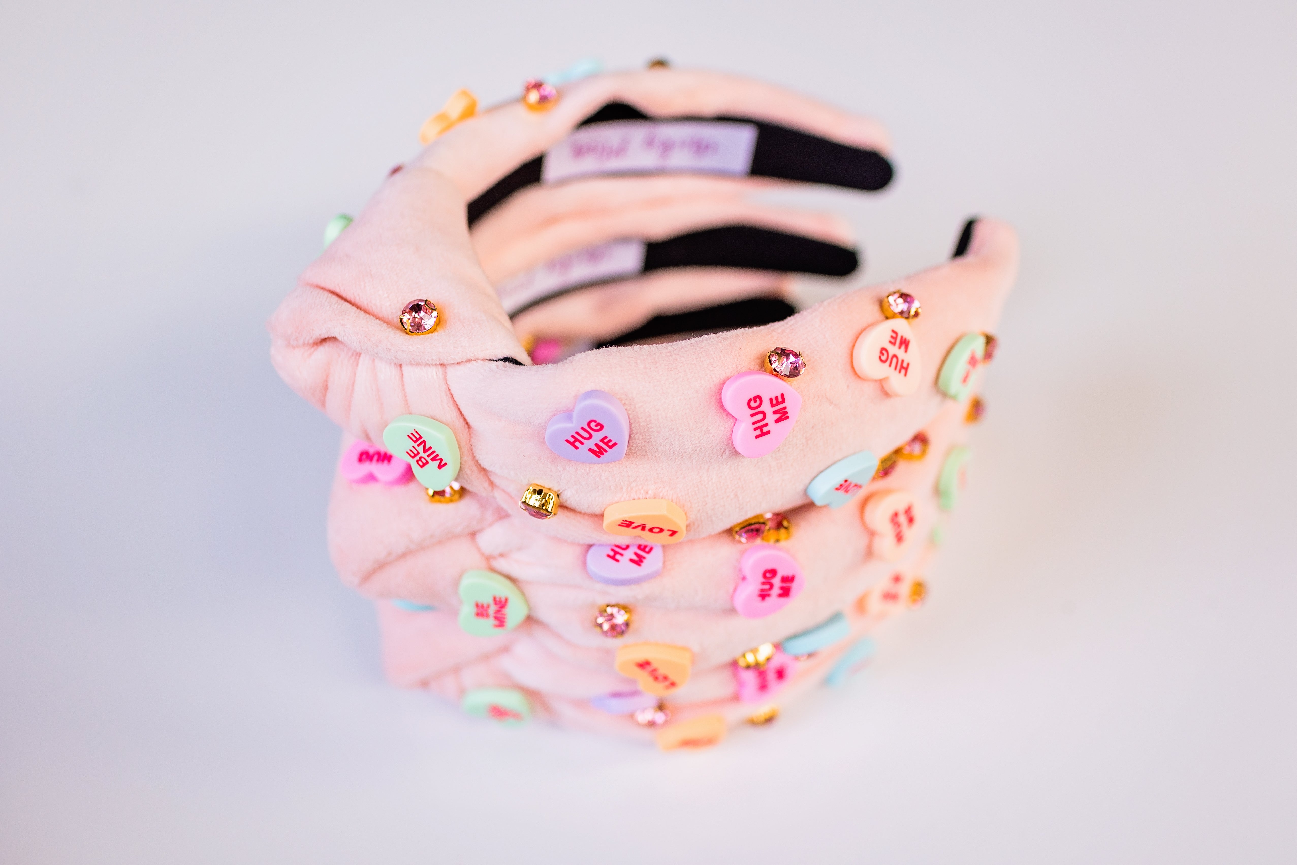 Beaded Headband - Candy Hearts